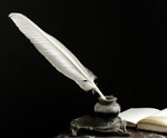 Image of a white quill pen