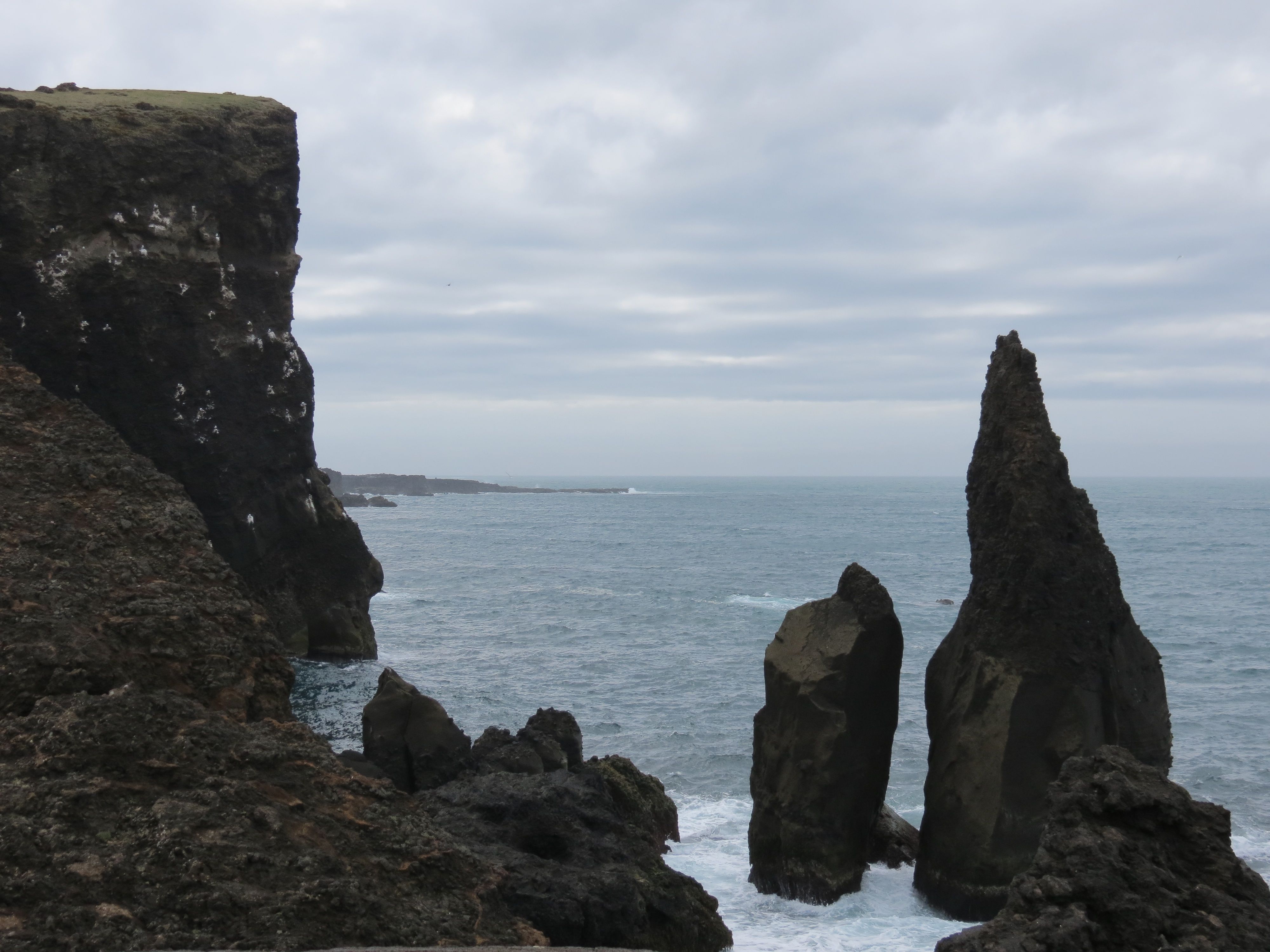 Reykjanes cliffs and sea stacks