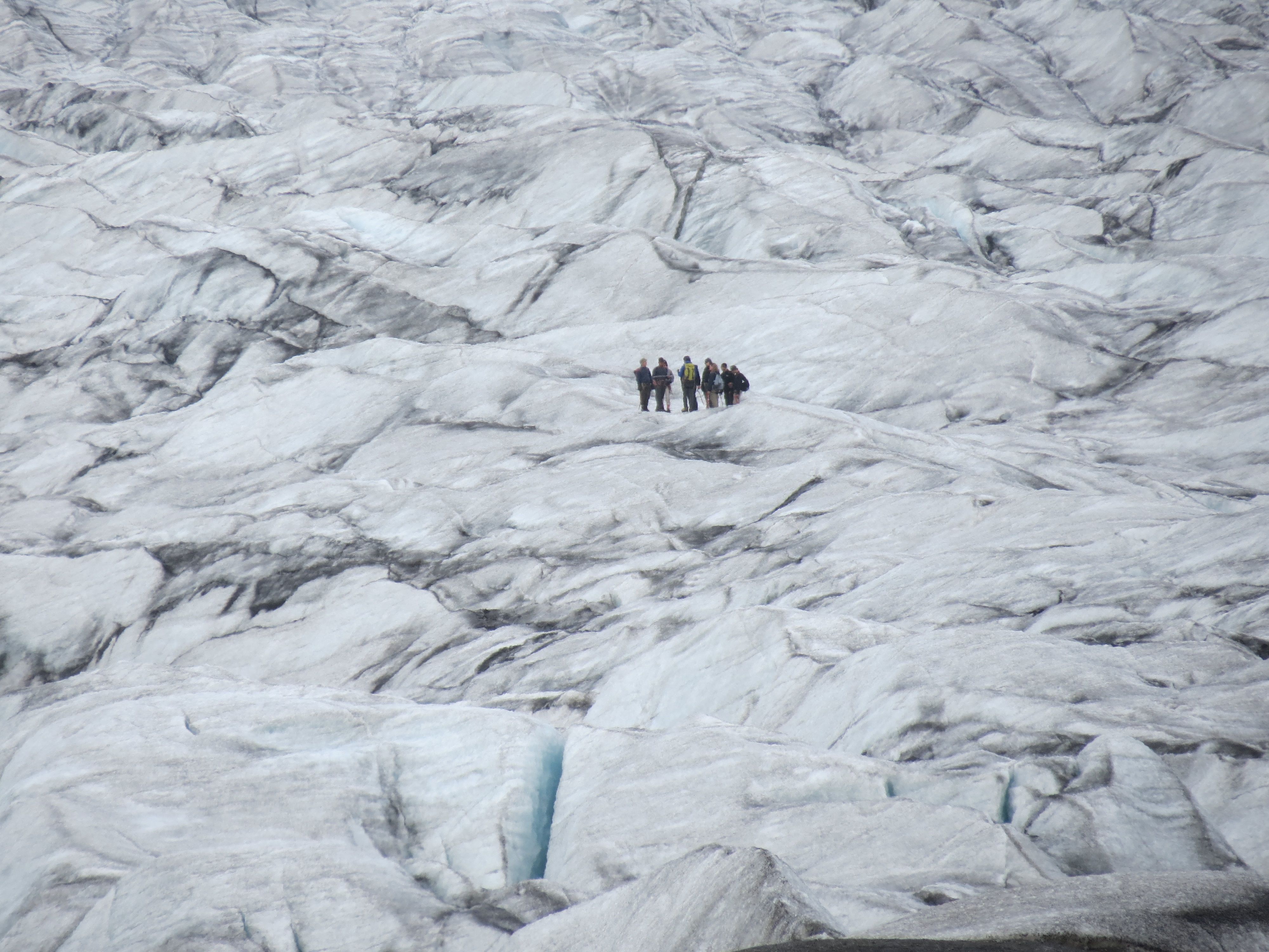 Glacial hikers
