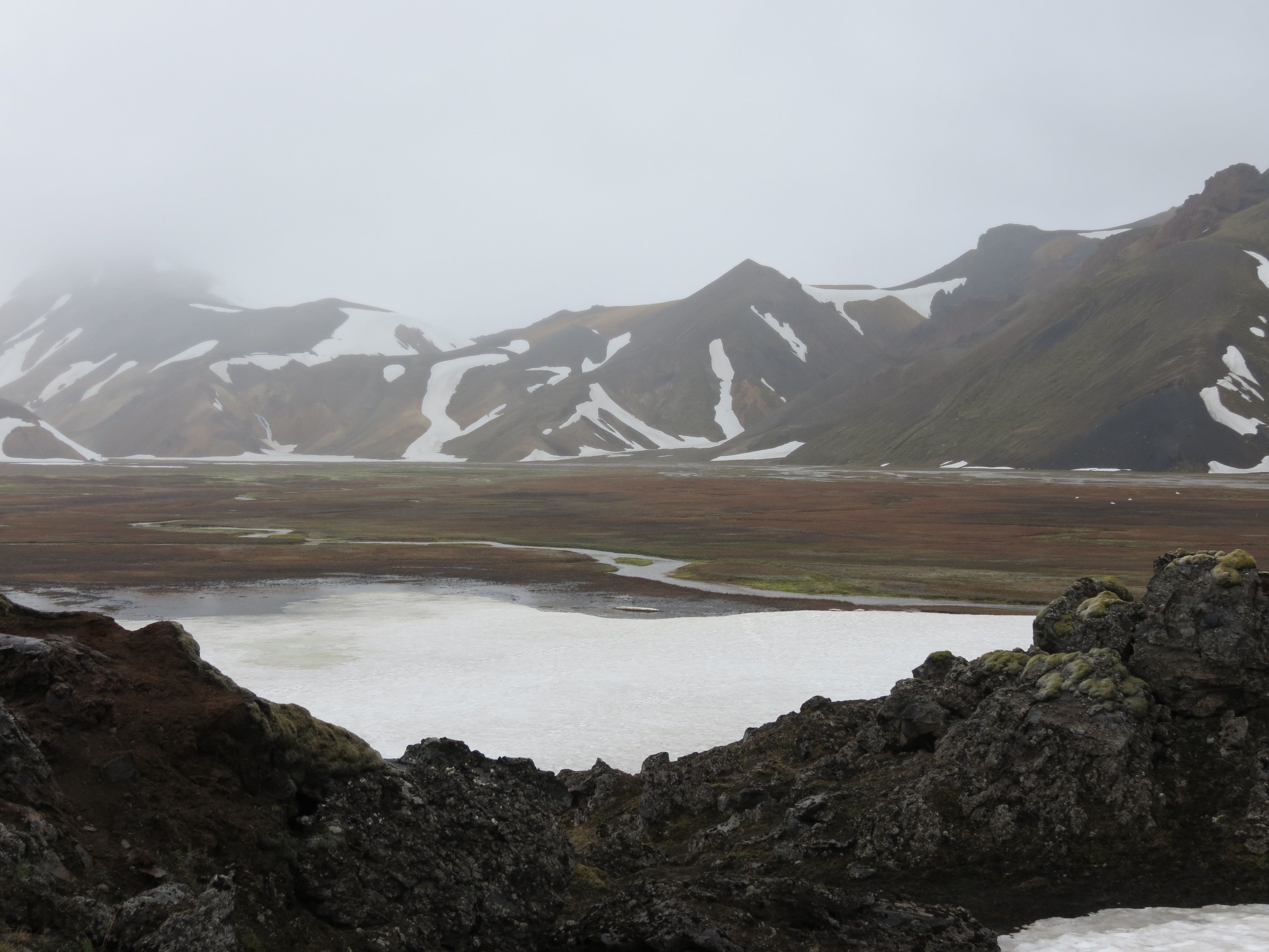 Snowfield and mountains