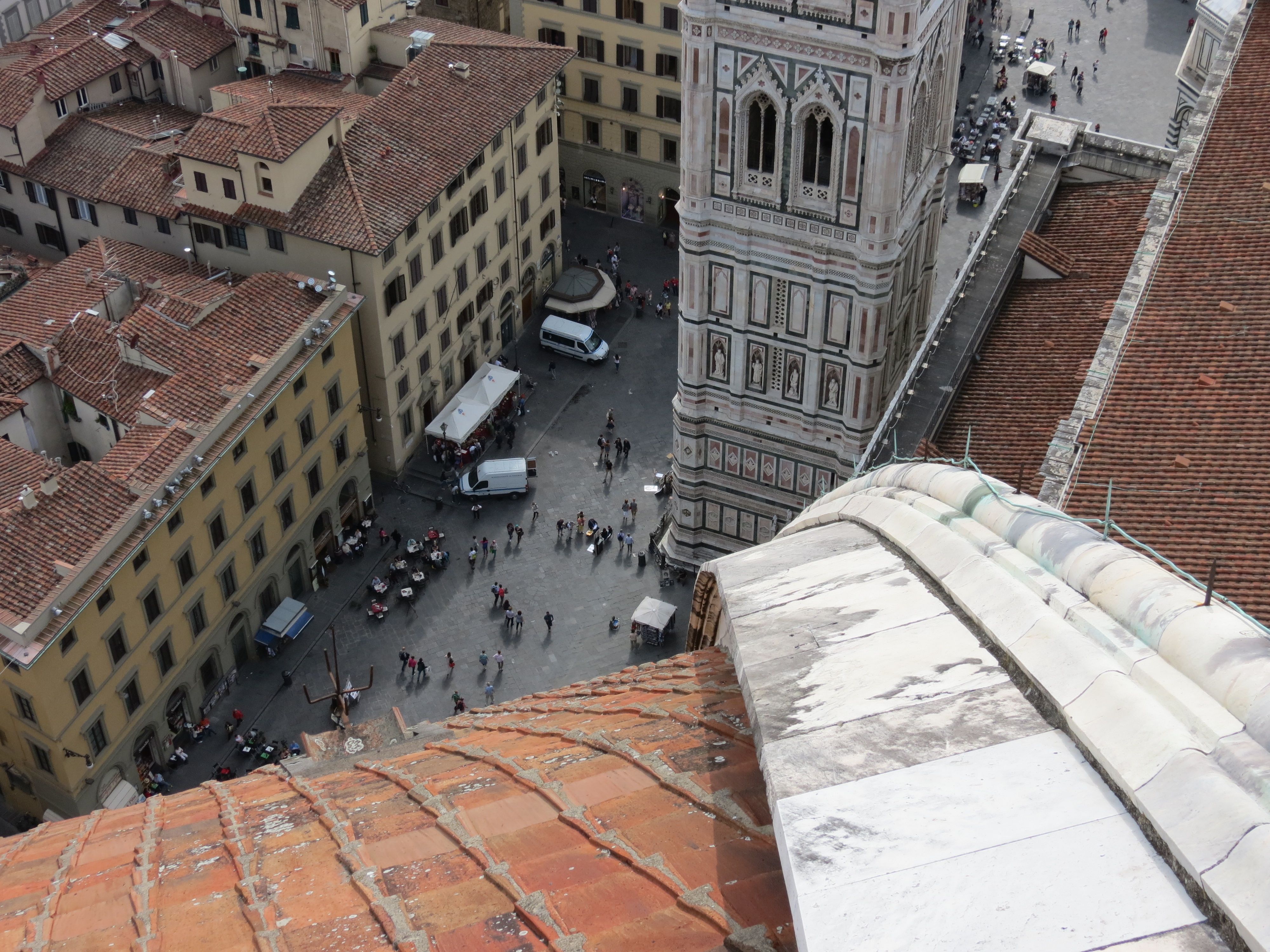 Vertiginous view from Duomo roof