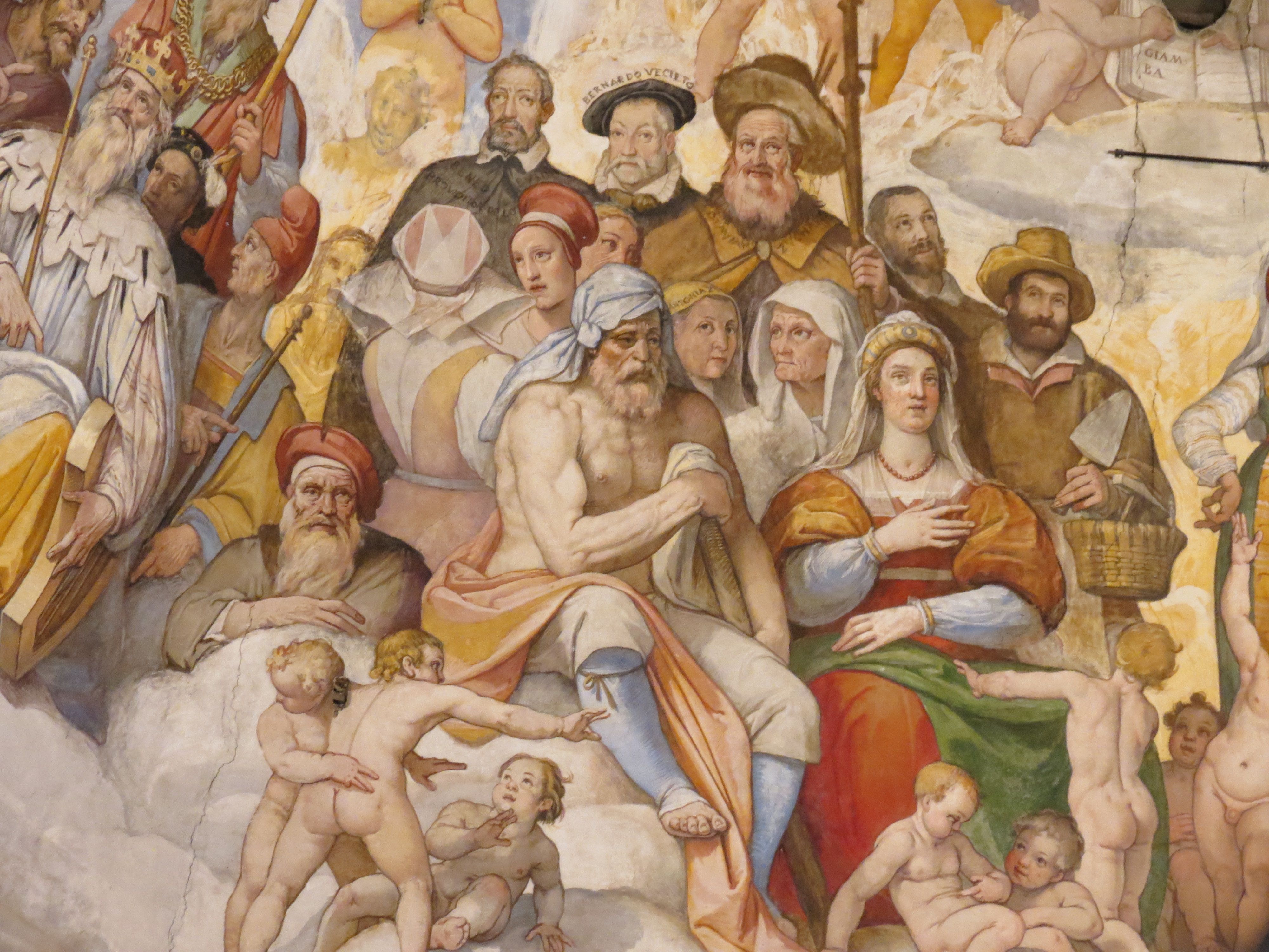 A crowd scene in heaven